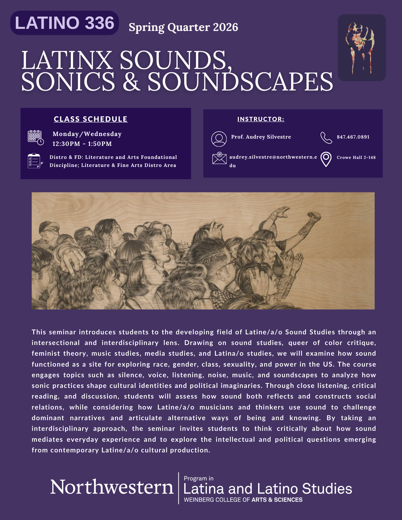 Course flyer for Latinx Soundscapes